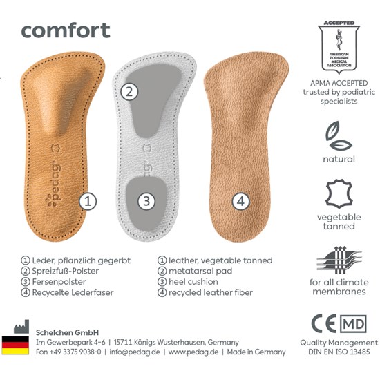 Pedag Comfort forfodsindlæg i læder - Billede 5