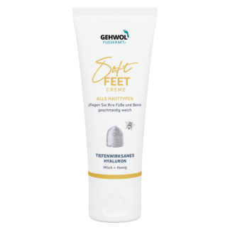 GEHWOL FUSSKRAFT Soft Feet Cream – emballage med mælk og honning