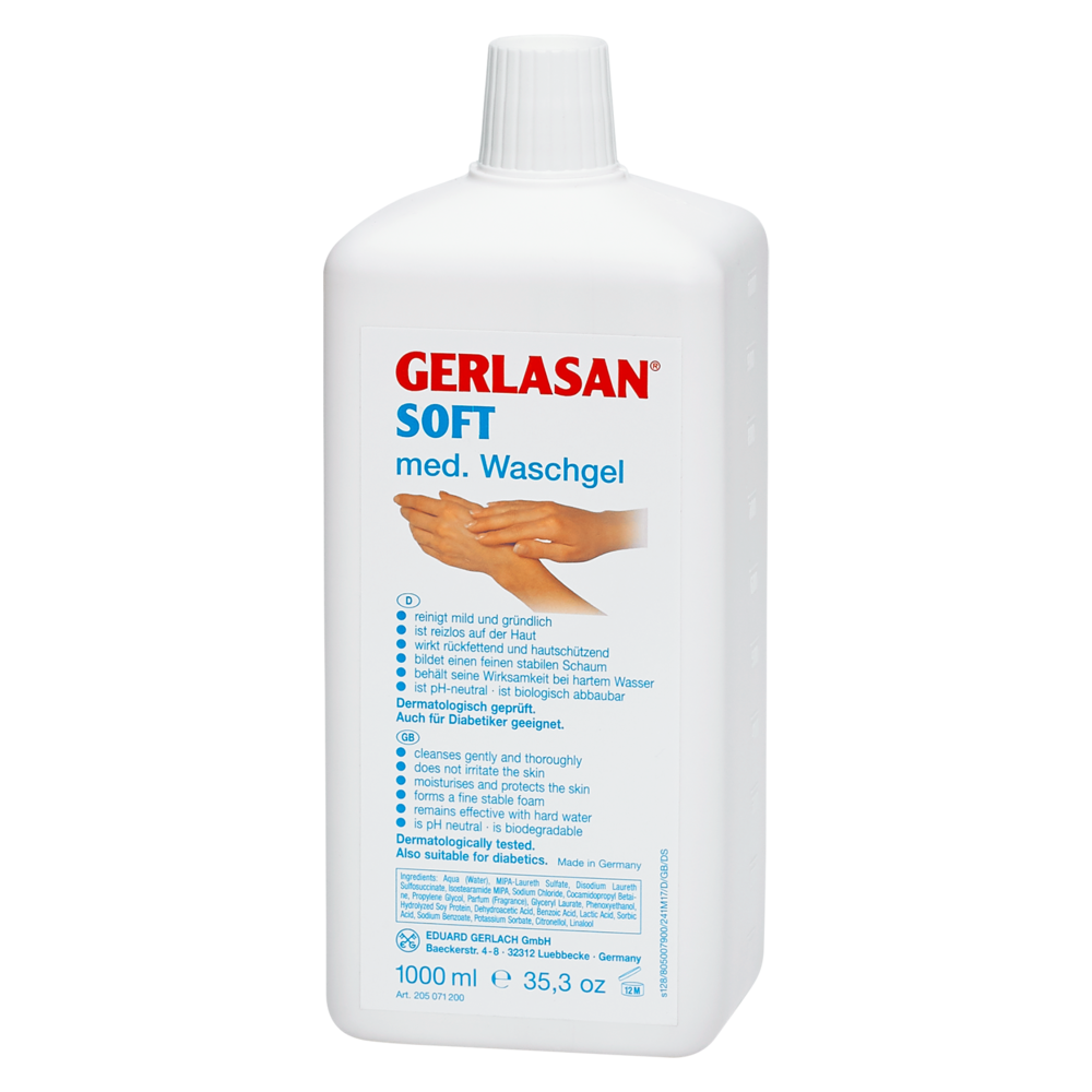 GERLASAN Soft Washing Gel 1.000 ml – produktets emballage