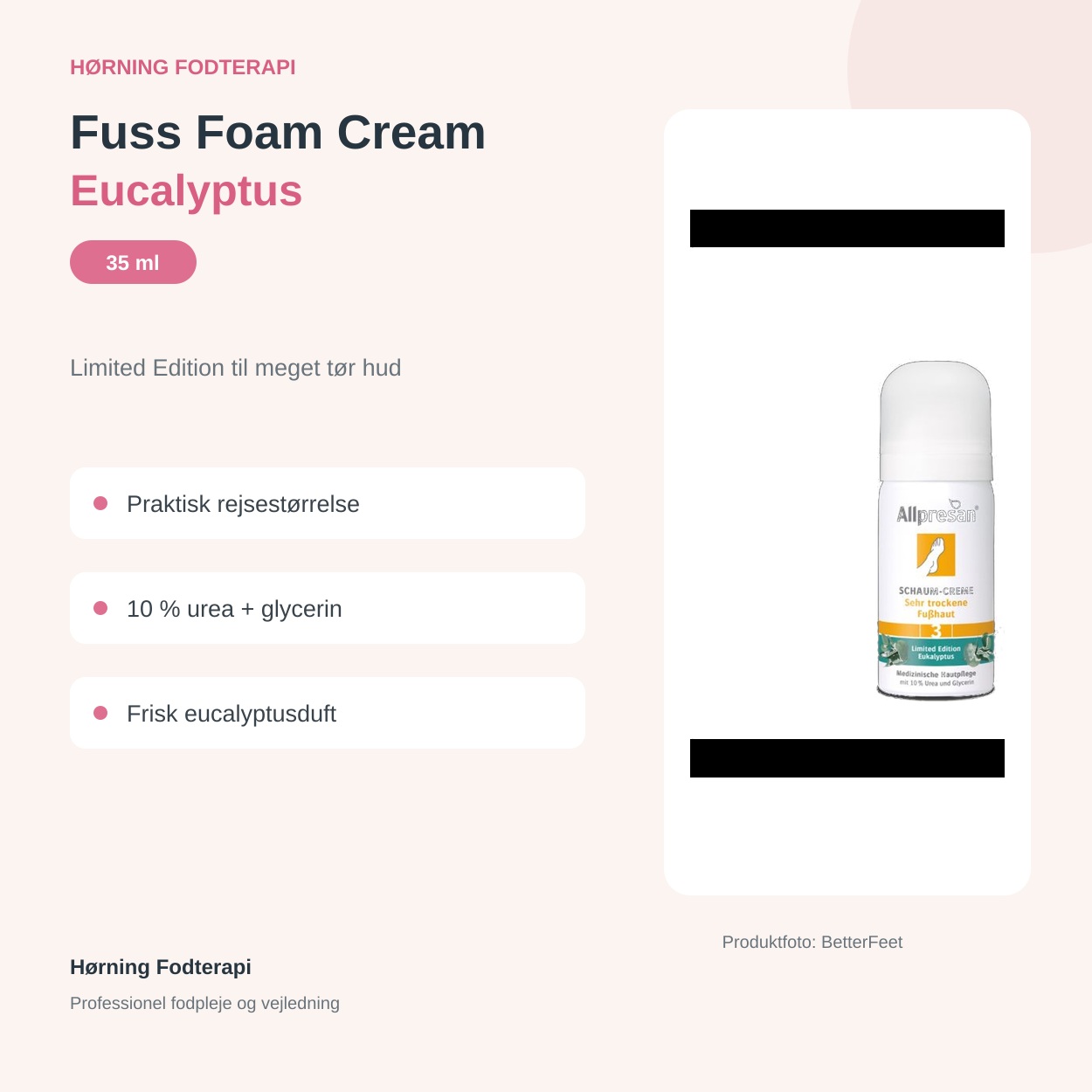 Allpresan Eucalyptus fodskum – nøgleegenskaber