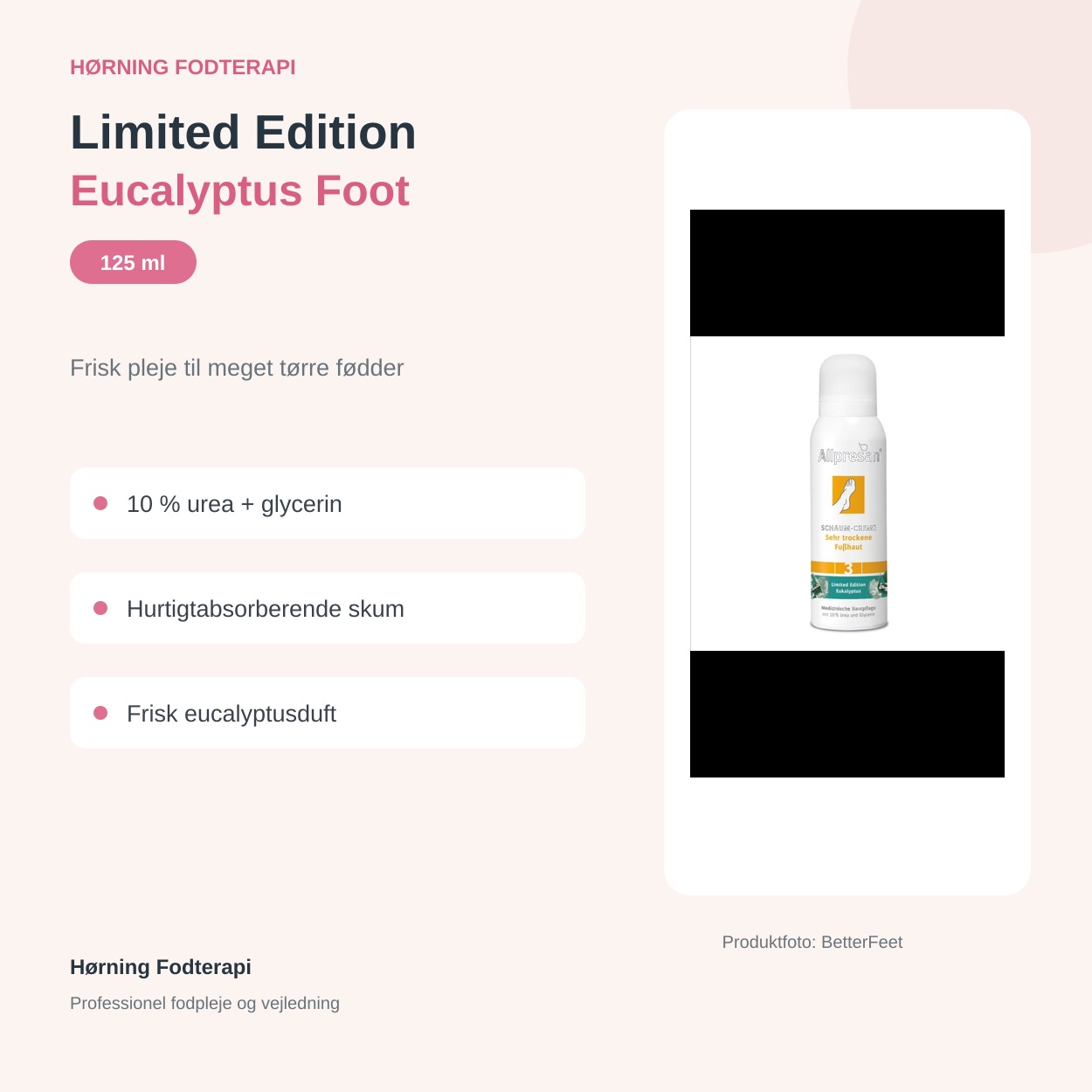 Allpresan Eucalyptus fodpleje – nøgleegenskaber