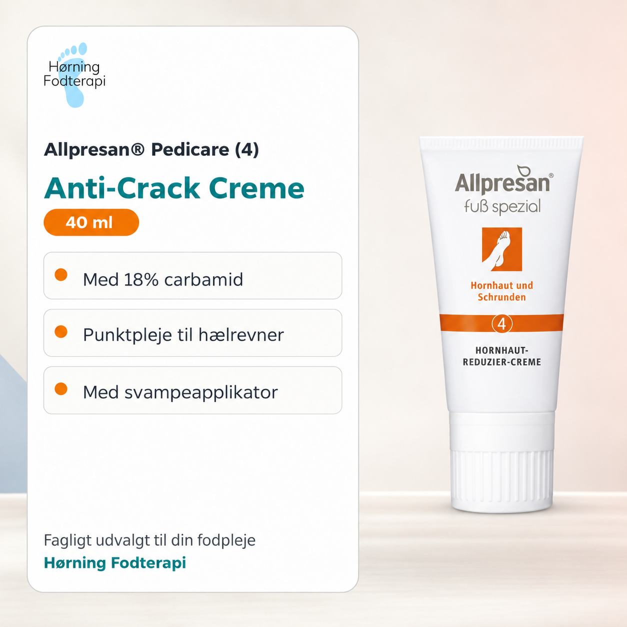 Allpresan Pedicare (4) Anti-Crack Creme 40 ml – egenskaber og fordele