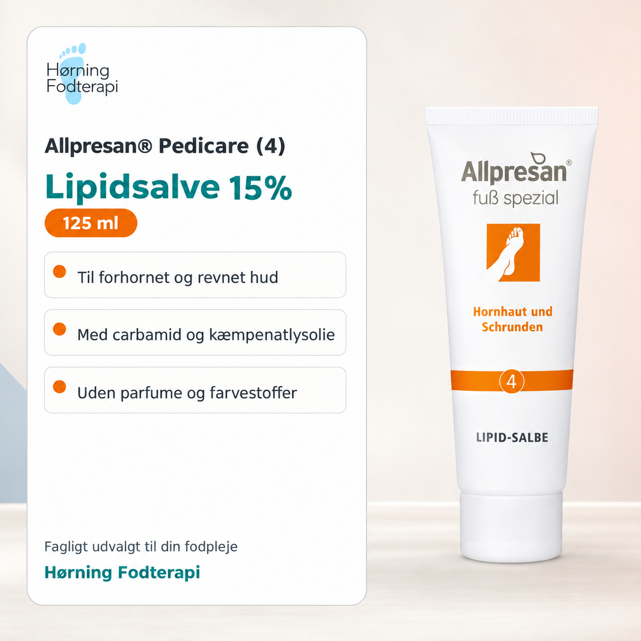 Allpresan Pedicare (4) Lipidsalve 15% 125 ml – egenskaber og fordele