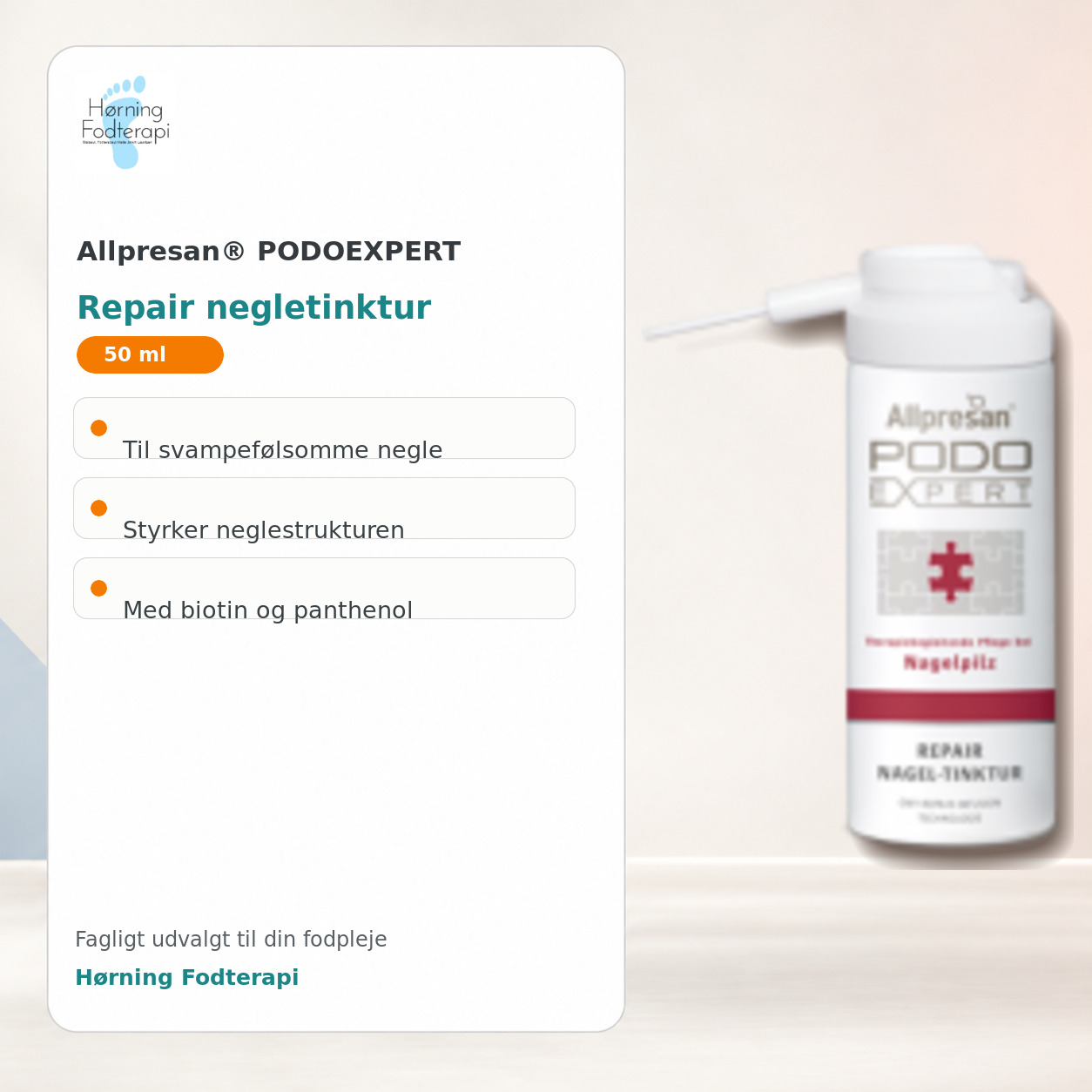 Allpresan PODOEXPERT Repair negletinktur 50 ml til svampefølsomme negle – Hørning Fodterapi