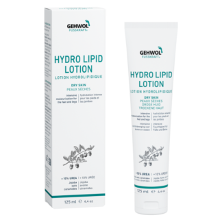 GEHWOL FUSSKRAFT Hydro Lipid Lotion – originalfoto med engelsk emballagetekst